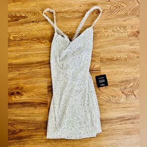 Lulus silver sequin mini dress